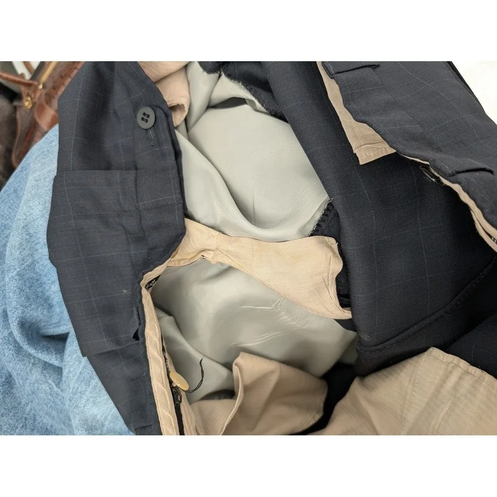 Hickey Freeman Gray Windowpane Sport Wool‎ coat 48 R and pants